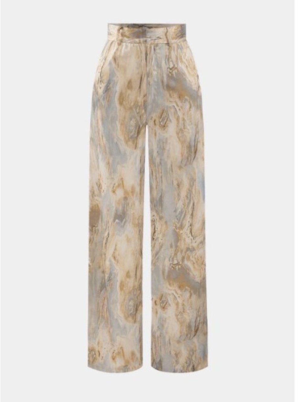 PRINT SATIN PANTS - Picture 3 of 4